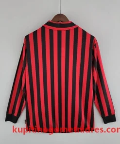 Alternative view of AC Milan Retro Nogometni Dresi Domači 99-00 Dolgi Rokav