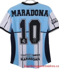 Alternative view of Argentina Maradona 10 Retro Nogometni Dresi Domači 2001