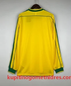 Alternative view of Brazilija Retro Nogometni Dresi Domači Dolgi Rokav 1998
