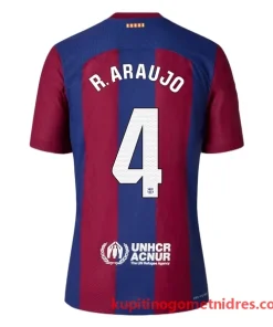 Alternative view of FC Barcelona R. Araujo 4 Nogometni Dresi Domači 2023/24