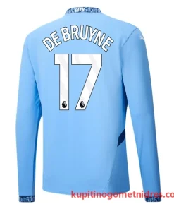 Alternative view of Manchester City Kevin De Bruyne 17 Nogometni Dresi Domači 2024/25 - Dolgi Rokav