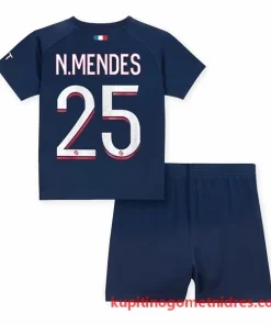 Alternative view of Otroški Paris Saint Germain PSG N.Mendes 25 Nogometni Dresi Kompleti Domači 2023/24