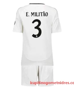 Alternative view of Otroški Real Madrid E. Militao 3 Nogometni Dresi Kompleti Domači 2024