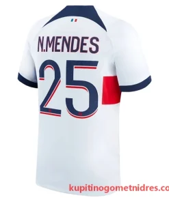 Alternative view of Paris Saint Germain PSG N.Mendes 25 Nogometni Dresi Gostujoči 2023/24