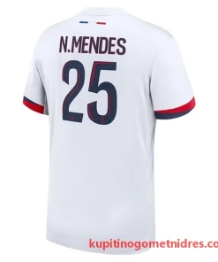 Alternative view of Paris Saint Germain PSG N.Mendes 25 Nogometni Dresi Gostujoči 2024/25