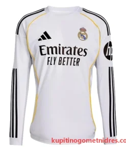 Alternative view of Real Madrid Antonio Rüdiger 22 Nogometni Dresi Domači 2025/26 - Dolgi Rokav